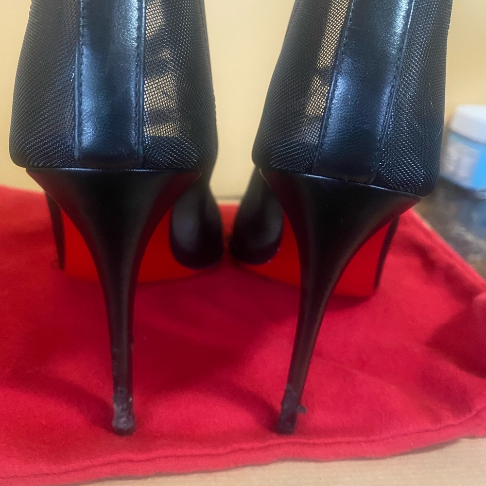 Christian Louboutin Marikate mesh open toe ankle pumps - Picture 5 of 9